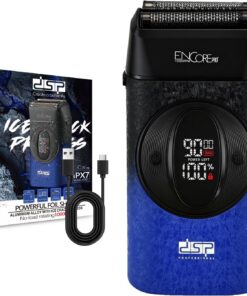 DSP Afeitadora de papel de aluminio para hombres, afeitadora de cabeza calva, afeitadora eléctrica de cara cerrada, maquinilla de afeitar de lámina de 3 velocidades, IPX7, bloqueo de viaje