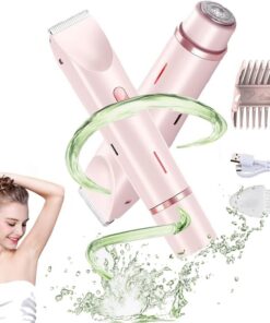 Afeitadora de Doble Cabezal for Mujer, afeitadora eléctrica for Mujer, Recortadora, afeitadora Corporal 2 en 1 for Mujer, for Rostro, Labios, Barbilla, Axilas y piernas