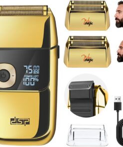 DSP Afeitadora de afeitar de la hoja de afeitar de la barba eléctrica Trimmer USB Cable de carga con pantalla digital LED