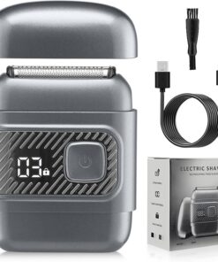 Afeitadora eléctrica para hombre, afeitadora eléctrica alternante, inalámbrica, recortadora de barba eléctrica de triple cabeza, limpieza rápida