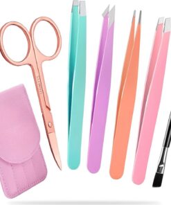 Pinzas Depilar 6 Pcs Para Mujer,Pinzas Depilar Profesionales Pinza Depilar Cejas Pinzas Depilar de Acero Inoxidable Para Pestañas para Depilación de Cejas