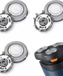 Paquete de 3 cuchillas de acero inoxidable compatibles con recortadoras 1000 2000 3000 5000 AT8xx AT7xx PT7xx, cabezales de afeitadora de repuesto para Philips SH30/SH50 Series, afeitado