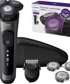 PHILIPS Afeitadoras eléctricas para hombres, afeitadora eléctrica recargable en húmedo/seco con tecnología SenseIQ, maquinillas de afeitar eléctricas inalámbricas para hombres con recortadora