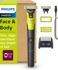Philips OneBlade 360 con Bluetooth, Recortadora para Barba y Cuerpo, Afeitadora Eléctrica Hombre, Depilación masculina, 2 Cuchillas, 5 Longitudes, 60 minutos de uso con 1 hora de carga, QP4631/30