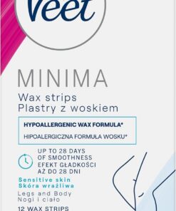VEET MINIMA 12 parches de cera para pieles sensibles