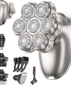 Maquinilla de afeitar eléctrica para hombres, afeitadora de cabello corporal y cabeza para hombres