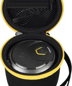 Funda rígida compatible con Wyklaus, Microtouch, SOLIMPIA, Tustow, Redbreak Titanium Head Shavers para hombres calvos, caja de almacenamiento eléctrica de viaje para kit de aseo (solo bolsa) (negro) | Bolsillo de malla con cremallera, correa de mano, almacenamiento organizado, viajes, al aire libre, solo bolsa, amarillo