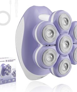 Afeitadora 7D Lady para mujer: afeitadora eléctrica rápida y suave para piernas y bikini, maquinilla de afeitar eléctrica impermeable para uso húmedo y seco, removedor de vello corporal