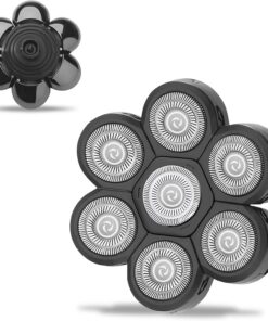 Cabezales de repuesto de hoja 7D, cuchillas de repuesto para afeitadora, afeitadoras de cabeza para hombres calvos, reemplazo de cabeza de afeitadora, cuchillas giratorias de acero inoxidable
