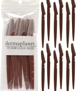 12 piezas de maquinilla de afeitar Dermaplane para mujeres y hombres, recortadora de cejas y afeitadora facial, herramienta de cuidado de la piel para una piel más suave, color rosa para mujeres