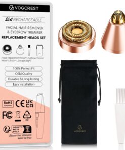Cabezales de repuesto para depilación facial: juego de cabezales originales de repuesto para recortadora de cejas 2 en 1, cabezal de afeitar indoloro para mujer, adecuado para VG VOGCREST modelo VG