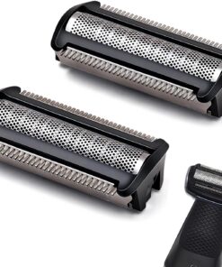 2 cabezales de repuesto para afeitadora Philips Body Groomer, compatible con afeitadora Philips Bodygroom Body Back Shaver, se fija fácilmente el cabezal de repuesto de lámina de afeitar eléctrica