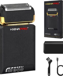 HIENA PRO Maquinilla de afeitar eléctrica para hombres, recortadora de barba recargable, afeitadora profesional inalámbrica con USB, afeitado facial y depilación, regalos para hombres