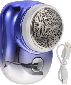 Afeitadora Eléctrica Compacta USB Recargable para Hombres | Azul, Entrada Tipo C 5v 3w, Abs Electroplating, Viaje y Limpieza Fácil
