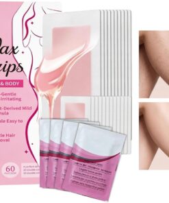 Tiras de Depilación Facial y Bikini | Tiras Depilatorias para Rostro Piernas Brazos Axilas Bikini para Mujer Hombre en Casa