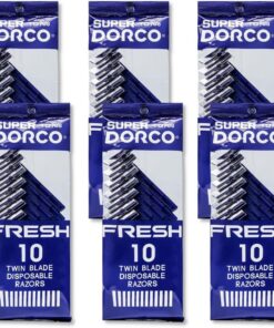 Dorco Fresh - Maquinillas de afeitar desechables de doble hoja (6 paquetes)