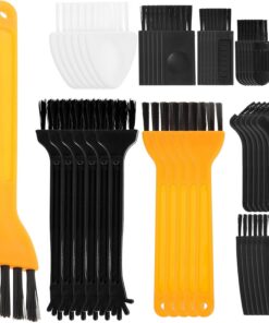 Healeved 48 Piezas Cepillo de Afeitar Eléctrico Portátil, Cepillo de Limpieza de Pp y Nylon, Pequeño, 8 Especificaciones, para Limpiar Huecos de Teclado y Ventiladores de Pc, Uso Diario