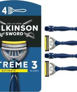 Wilkinson Sword Xtreme 3 Ultimate I Maquinilla afeitar hombre 3 hojas I Cuchilla afeitar desechable flexible y pivotante I Doble banda lubricante DuoGlide Aloe Vera I 4 Uds