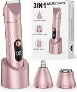 Maquinilla de afeitar para mujer, eléctrica, para uso en seco y húmedo, con indicador LED para axila, brazo y cara, 005