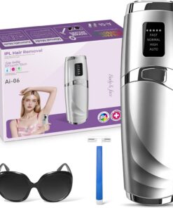 Depiladora Laser con Función de Refrigeración, IPL Depiladora Luz Pulsada con 9 Niveles de Energía, 600-1200 NM Luz Roja, Depilacion Laser Casa para Mujer y Hombre, Bikini, Axilas, Cara