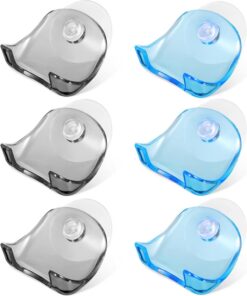 VALICLUD 6 Piezas Soporte para Afeitadora de Ducha, Porta Cuchillas Ventosa, Plástico, , para Baño y Barbería, Guardar Afeitadoras y Mantenerlas Secas y Limpias