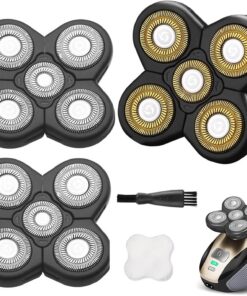 Marca 3 piezas universales de 5 cuchillas compatibles con afeitadora Freedom Gold, cabezales de repuesto para afeitadora de cabeza