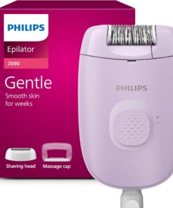 Philips Depiladora Serie 2000, depiladora con cable para el cuerpo y las zonas sensibles, depila y afeita, dispositivo para eliminar el vello para mujeres, BRE237/00