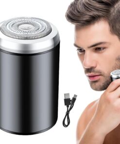 Afeitadora Eléctrica Afeitadora recargable pequeña y silenciosa de bajo | Recortador para barba resistente al agua para Afeitar Rostro, Barba, Cuerpo, Axilas, Espalda, y Llevar en Bolsillo o