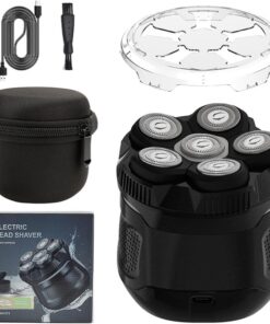 Afeitadora eléctrica de cabeza calva eficiente para hombres, afeitadora con pantalla Digital, recortadora de barba portátil para viajes y uso doméstico, cabeza calva