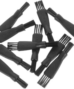 Ciieeo 10 Brochas de Afeitar Negras de Doble Cabezal para Limpieza Profunda de Afeitadoras Eléctricas Portátiles Ideales para Hombres en Viajes y Uso Diario