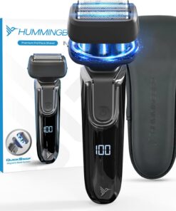 HUMMINGBIRD MK7 - Afeitadora facial de papel de aluminio de alta calidad, recortadora de hojas de aluminio y rastrojo de cuatro cuchillas, maquinilla de afeitar eléctrica para hombres, afeitado húmedo