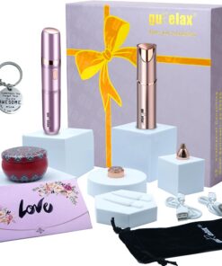 Depiladora eléctrica de belleza + removedor de vello facial para mujeres, dispositivo de depilación, juego de regalo, sistema de depilación portátil, afeitadora sin dolor para cara, barbilla, labios y