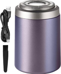 Recortadora de barba pequeña, recortadora de bigote impermeable | herramienta de afeitado de precisión, afeitadora recargable por USB de bajo ruido, herramienta de aseo húmedo y seco, recorta