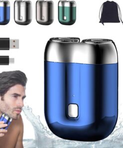 Mini afeitadora de bolsillo USB para hombre, recargable, impermeable, compacta, maquinilla de afeitar eléctrica, recargable por USB, mini maquinilla de afeitar eléctrica portátil recargable por USB,