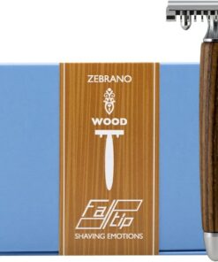 Maquinilla Afeitar Clásica Fatip Madera de Zebrano Peine Abierto, 1 unidad