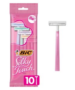 BIC Silky Touch - Maquinilla de afeitar desechable para mujer, 10 unidades