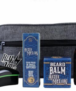 HEY JOE - Bearded Survival KIT Deluxe Nº 3 | Kit de arreglo barbas que incluye: aceite, balsamo, champú, cepillo para barba y neceser de regalo