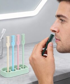 5 piezas 2 en 1 cortadora de pelo manual de nariz, cortador de pelo nasal de doble cara giratorio de 360° para hombres y mujeres, portátil para uso en viajes en casa, varios colores