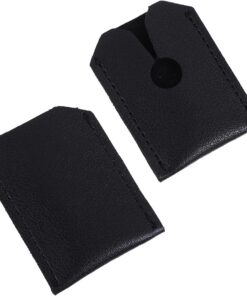 MAGICLULU 2 Fundas Protectoras de Cuero Artificial y Ofrece Versatilidad para Almacenamiento Estuche Negro que Extiende la Vida Útil para Cabezal de Afeitadora Manual