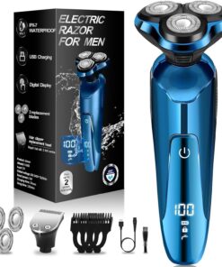 Maquinilla de afeitar eléctrica para hombres, maquinilla de afeitar eléctrica 5 en 1, afeitadora facial rotativa para hombres