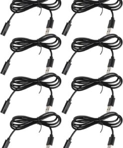 STOBAZA 8 Piezas Cable de Carga USB para Afeitadora Negra Compatible con Recortadora de Barba, Material Plástico y Metal, Fácil Almacenamiento para Uso en Tocadores y Hogar