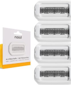 NUEVOS recambios de cuchillas de afeitar Nood, maquinillas de afeitar recargables de acero inoxidable de alta calidad de 5 cuchillas para mujeres y hombres, tira de humedad de 360° que ayuda a