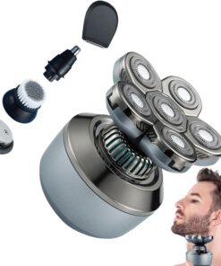 Afeitadora de cabeza, afeitadora facial inalámbrica, herramienta de aseo | impermeable, recortadora eléctrica húmeda y seca para niños y hombres, dispositivo de viaje portátil para el hogar, negocios