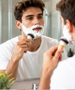 Brocha de afeitar, cepillo de aseo para barba, herramienta de cuidado de barba para hombre, bigote, herramienta de aseo facial