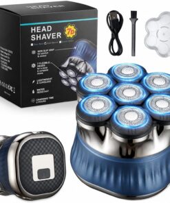 Afeitadoras de cabeza para hombres, afeitadoras de cabeza flotante 7D mejoradas 2026, afeitadora de cabeza húmeda y seca impermeable para hombres calvos, afeitadora de calavera de 2 velocidades