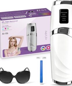 Depiladora Laser con Función de Refrigeración, IPL Depiladora Luz Pulsada con 9 Niveles de Energía, 600-1200 NM Luz Roja, Depilacion Laser Casa para Mujer y Hombre, Bikini, Axilas, Cara