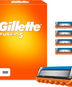 Gillette Fusion 5 Cuchillas de Afeitar Hombre, Paquete de 5 Cuchillas de Recambio (el embalaje puede variar) | Recambios para Maquinillas de Afeitar con 5 Hojas, Banda de Gel Lubricante Y Recortadora de Precisión