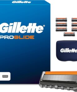 Gillette Proglide Cuchillas de Afeitar Hombre, Pack de 8 | Recambios para Maquinillas de Afeitar Gillette Proglide y Fusion5, con 5 Hojas, Doble Lubricación Y Recortadora de Precisión