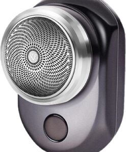 Afeitadora eléctrica de bolsillo con recortador de vello facial con recarga USB Textura ABS Perfecta para viajes de negocios y gimnasio Afeitadora eléctrica con motor silencioso