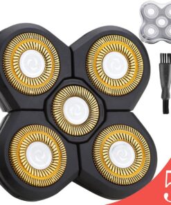 Cabezales de repuesto de 5 cuchillas mejoradas para afeitadora eléctrica 5D para hombre, cabezales de repuesto para afeitadora Freedom Shaver 5 cuchillas de repuesto para afeitadora eléctrica de barba